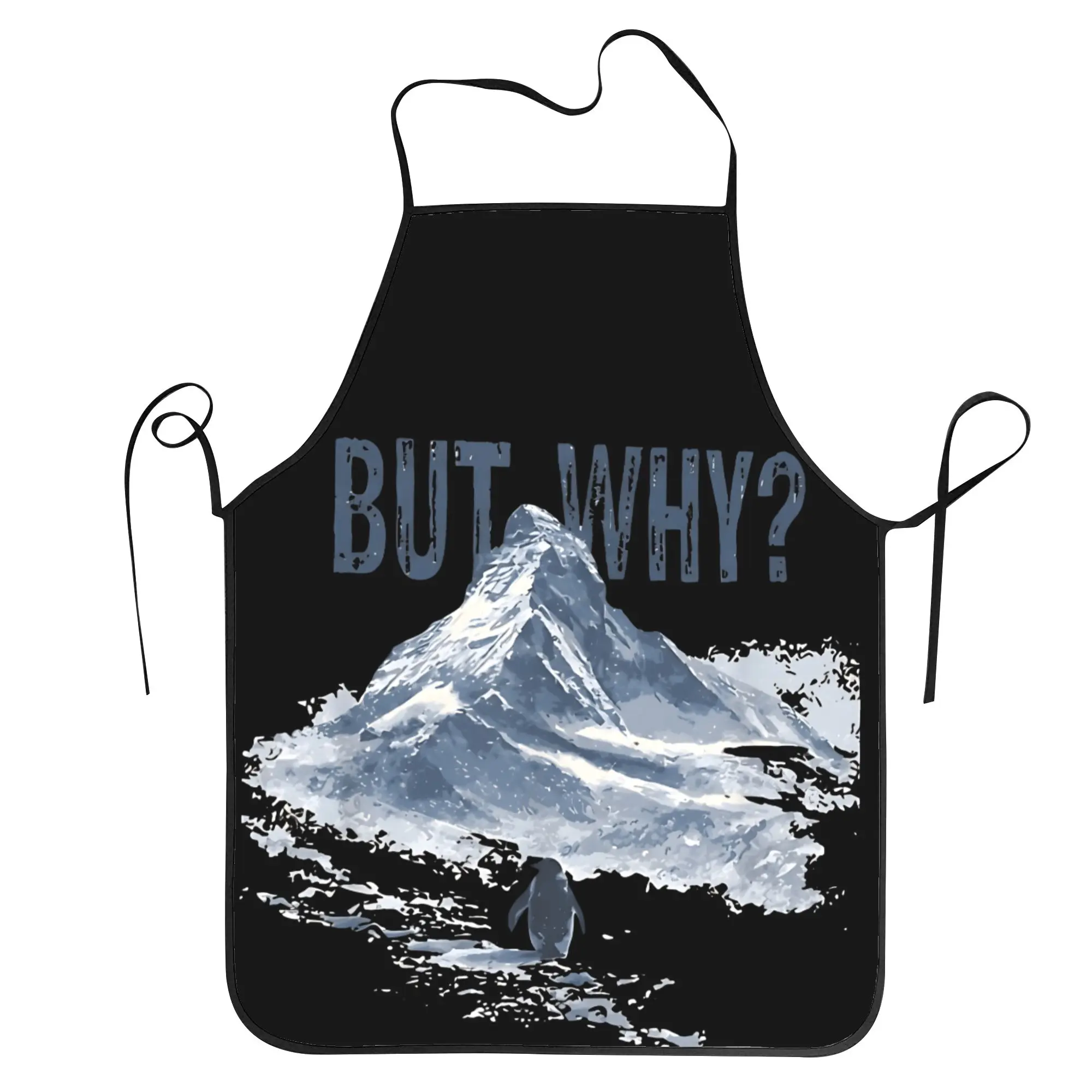 

Nihilist Penguin But Why meme Apron Fashionable Cooking Kitchen Accessories Restraunt Adult Aprons without Pocket