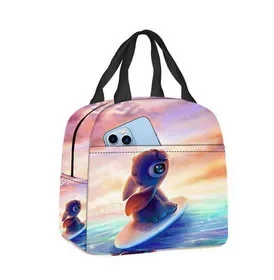 Lilo & Stitch Disney Stitch Lunch Bag Handbag Bento Waterproof Cooler Bag Lunch Container Food Storage Bag Cartoon Anime