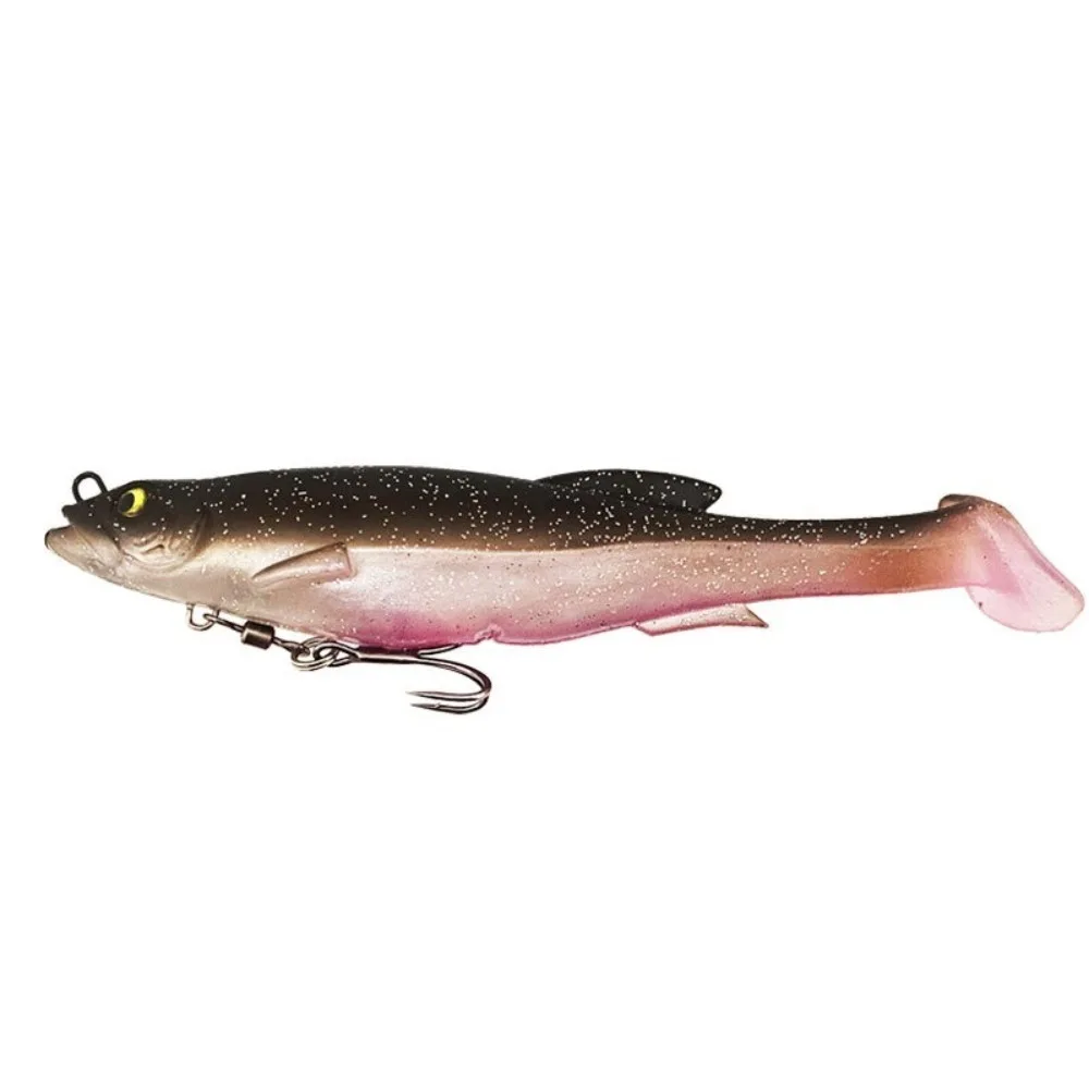1PC 9cm/9g 12,5 cm/21g Zander Hecht Angeln Lockt Swimbait paddel Schwanz Realistische Weiche Kunststoff Köder Mit Salzwasser Süßwasser Haken