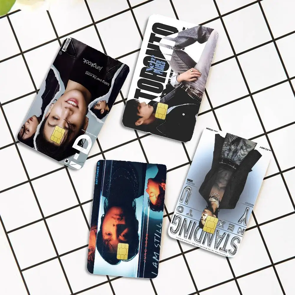 ملصق جلدي لغطاء الفيلم غير اللامع من J-Jung K-Kook لبطاقة الخصم البنكية وبطاقة الحافلة