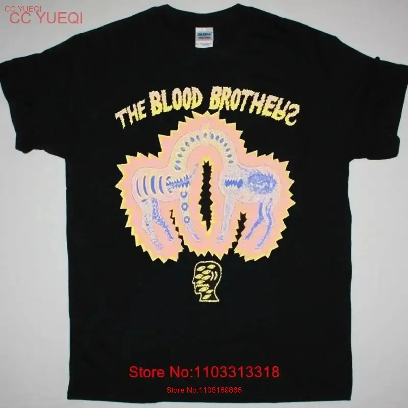 نادر The Blood Brothers تي شيرت S إلى 5XL IM0464 خمر غسلها امتدت الرسم الأعلى للارتداء اليومي أنيق خمر غسلها