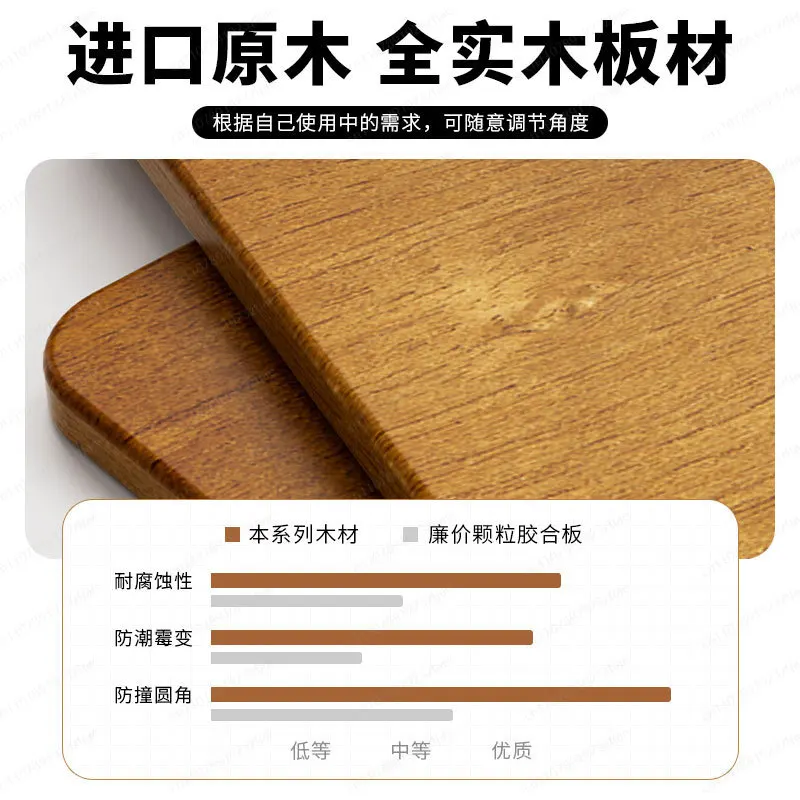 Adjustable Wooden Book Stand with Tray, Kids Reading Holder for Music Score & Drawing, Multi-Angle Desktop Stand