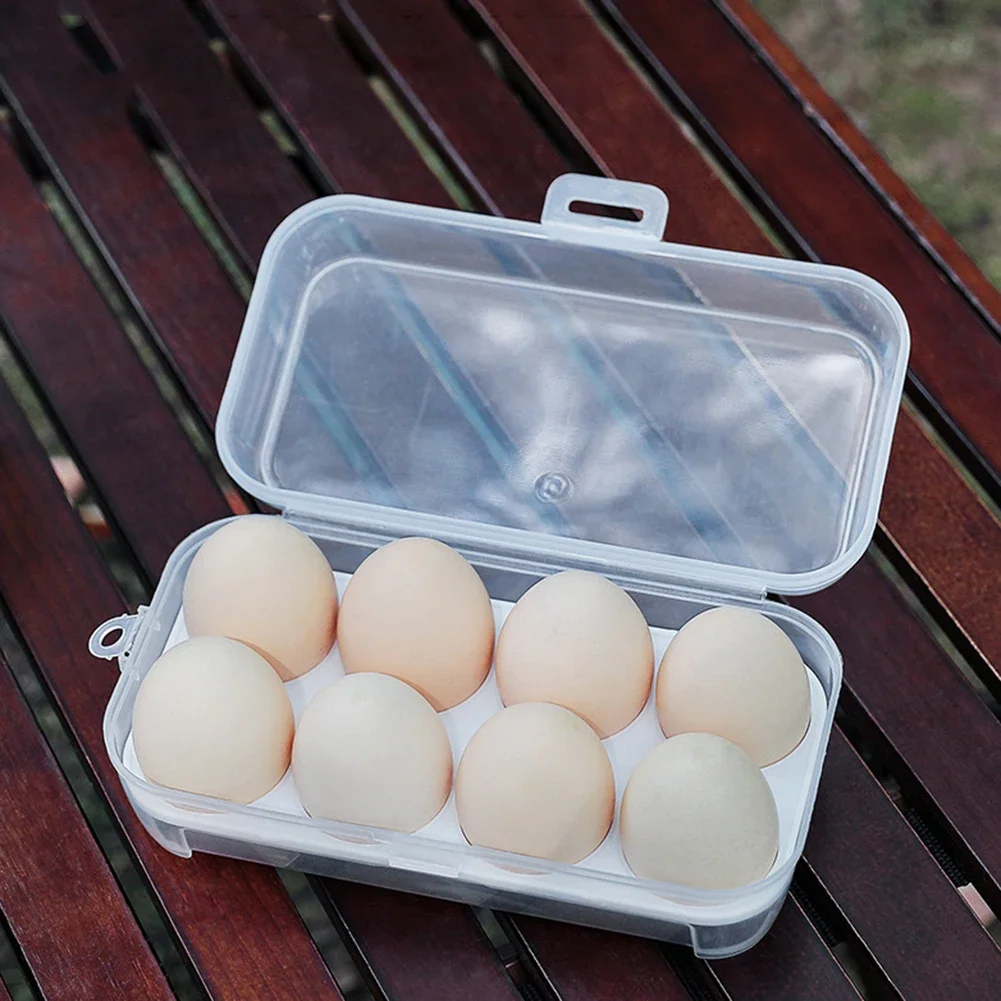 Shockproof 3/4/8 Grids Egg Holder Kitchen Container Case Transparent Organizer Portable Egg Box Travel Camping Gear