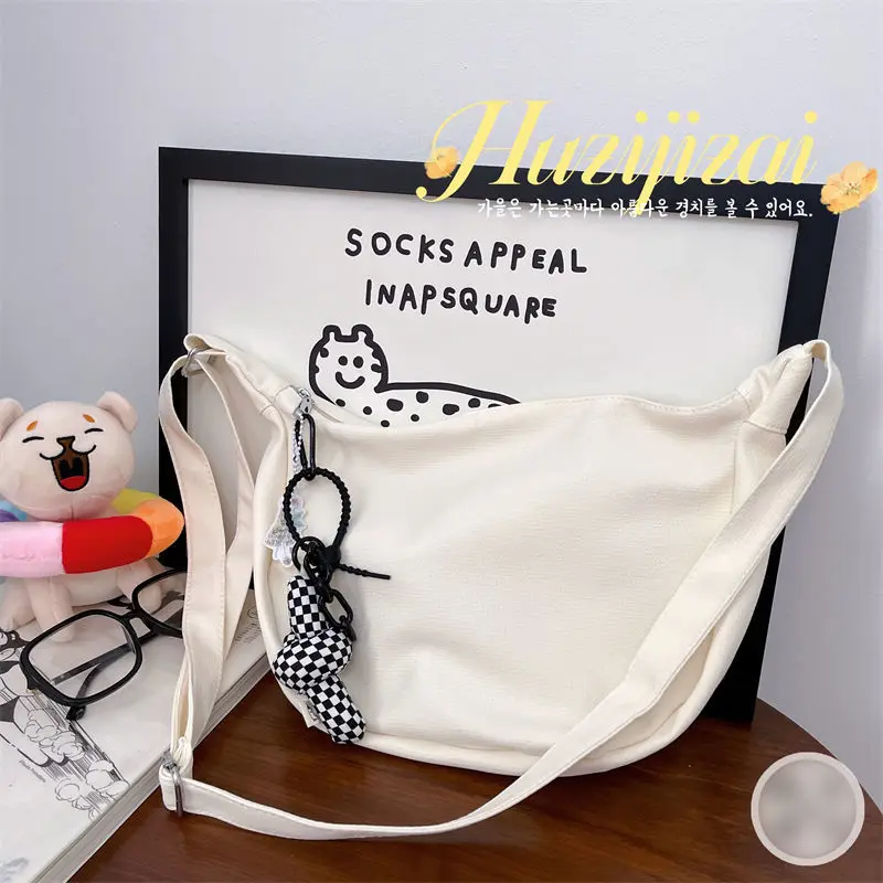 Shoulder Bags Women Solid Harajuku All-match Simple Multifunction Ulzzang Handbags Large Capacity Hobos Cross-body Bag Teens Ins