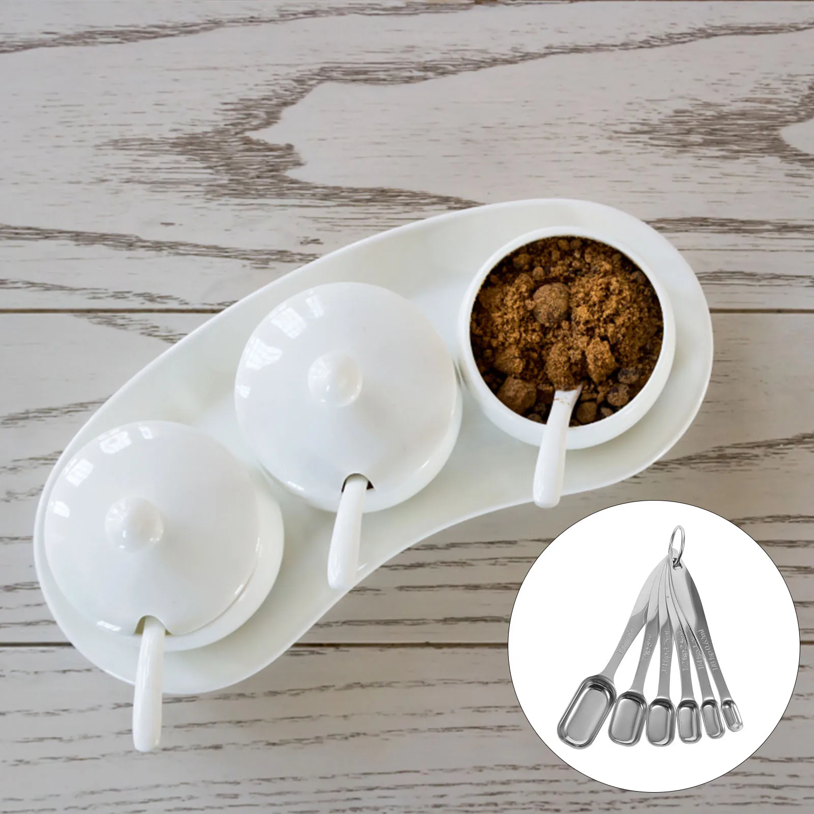 

Measuring Spoon Set Stainless Steel Precise Tools Cups Baking Cooking Dry Liquid Ingredients Spoons Kitchen Long H