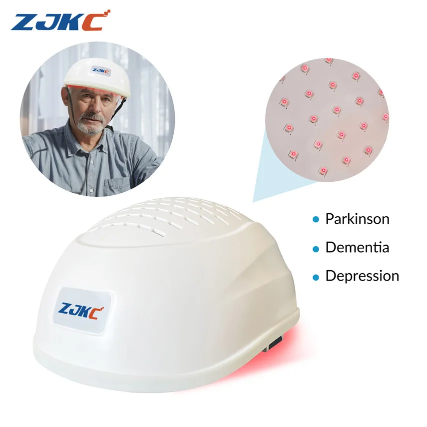 

ZJKC 810nm Near Infrared Light Treatment Light Therapy for Depression Parkinsons Stroke Insomnia Photobiomodulation Helmet