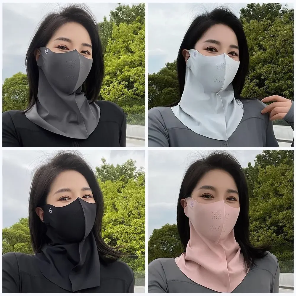 Ice Silk Sun Mask Cool 3D Mask Mountain Riding Outdoor Fishing Dust Protection Neck Breathable UV protection scarf