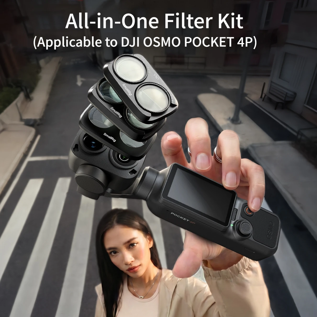 Filter Kit for DJI Osmo Pocket 4P Glass with VND1-5 / CPL Filter Helps Reduce Light Evenly Minimize Color Shift -6648/6649