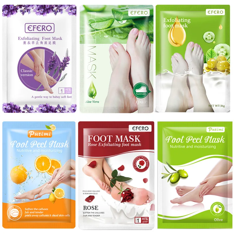 Mascarilla para pies efero, piel muerta, cutículas, callosidades, mascarilla para pies, mascarilla para pies con eliminación de piel muerta, mascarilla para ojos FAIR KING de algas verdes
