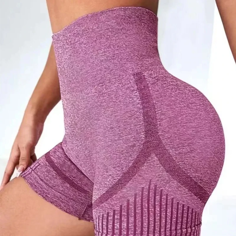 Women's Yoga Shorts High-Waist Fitness Shorts Fitness Yoga Lifting Buttocks Fitness Women's Yoga Fitness Running Shorts Sportswe image 3