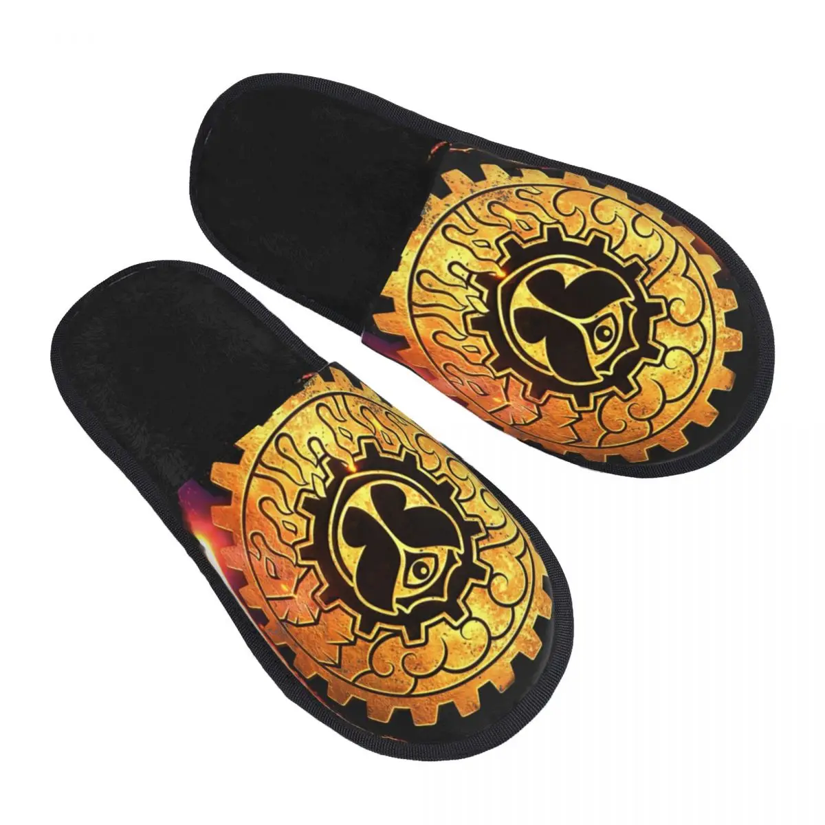 Custom Tomorrowland Cozy Scuff Memory Foam Slippers Women Belgian Electronic Dance Music Festival Hotel House Shoes