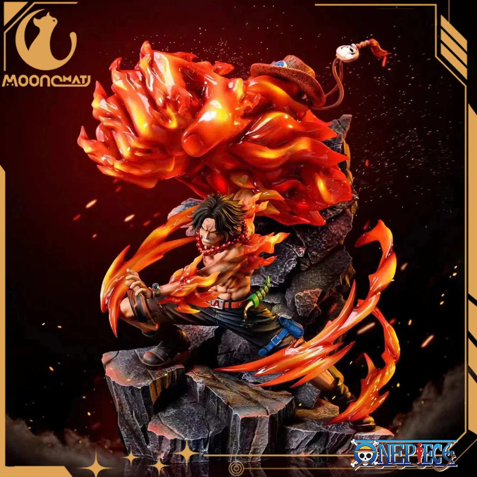 

One Piece Anime Figures Ace 18cm Figurine Portgas D Ace Fire Fist Action Statue PVC Model Doll Collectible Room Decora Toy Gifts