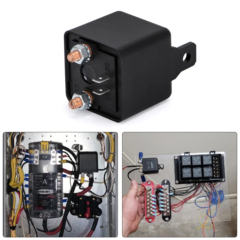 

Heavy Duty Split Charge Relay Switch 12V DC 200 Amp 4 Pin Continuous Relay Car Truck Boat Marine