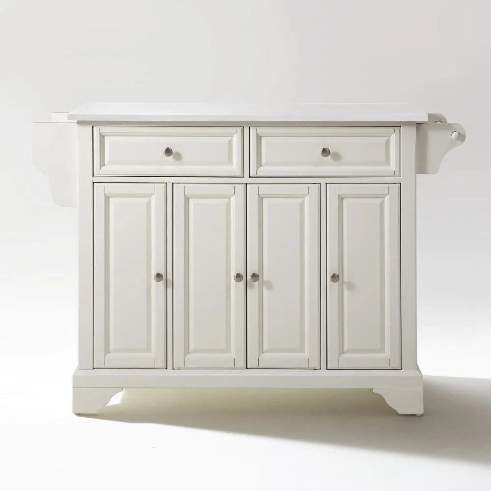 Rustic Refinement Full Size Kitchen Island,Spacious Countertop,Portable Design,Modern Kitchen Furniture,Convenient