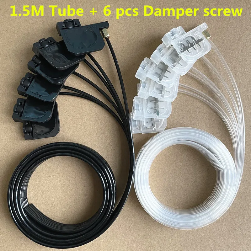 Ink Damper For Epson L1300 L1455 L101 L800 L801 L1800 L810 L850 eco-solvent Printer dumper filter L1300 damper 1.5m 6 line hose