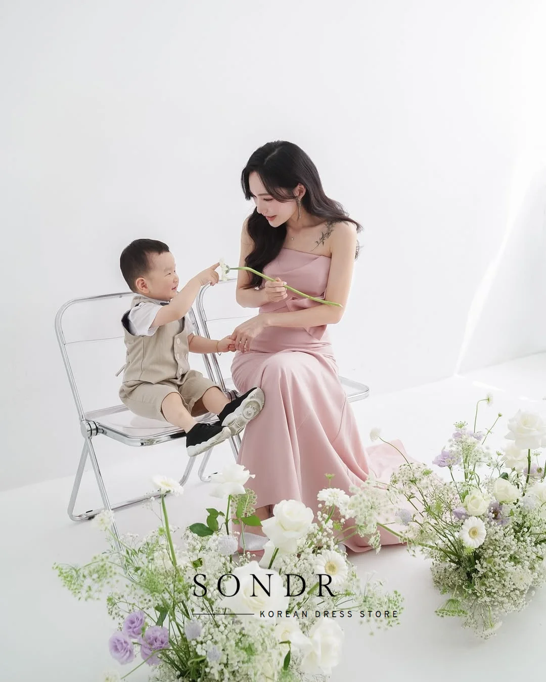 Sondr sirena rosa vestidos de novia coreanos sin tirantes personalizado vestido de sesión de fotos nupcial vestidos de recepción de boda 2025