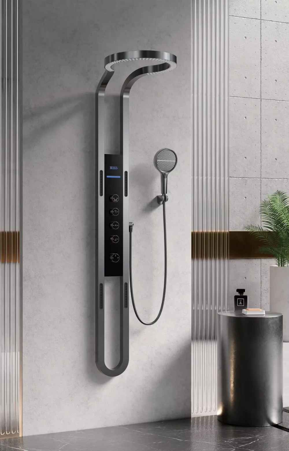 New Design Luxury Modern Smart Thermostatic Bathroom Shower System European Style Shower Set for Home and Hotel Bathroom