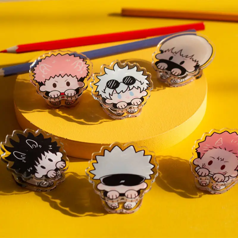 Jujutsu Kaisen Satoru Gojo Yuji Itadori Ryomen Sukuna Clip Anime Peripheral Cute Cartoon Handbook Clip Kawaii Diy Accessories