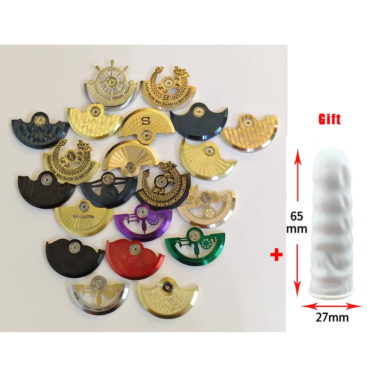 Mod NH35 NH36 Automatic Hammer Rotor Fits NH34 NH38 NH39 7S26 7S36 4R35 4R36 6R Movement Pendulum Weight with Finger Cots
