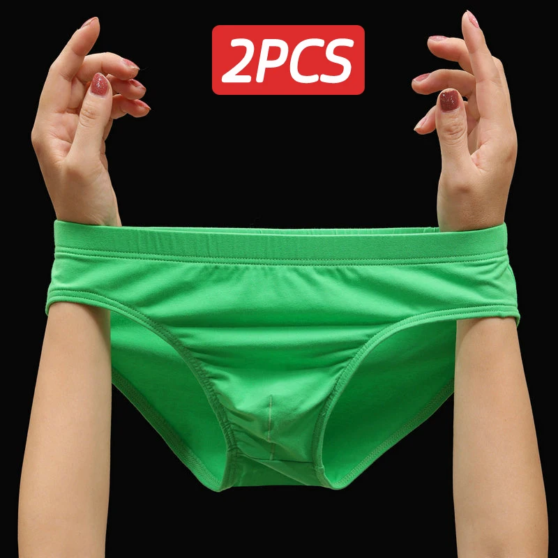 

2 Pcies/Set New Men's Underwear Men's and Men's Briefs Cotton Comfortable Breathable Underwear Fashionable Personalized Sexy Und