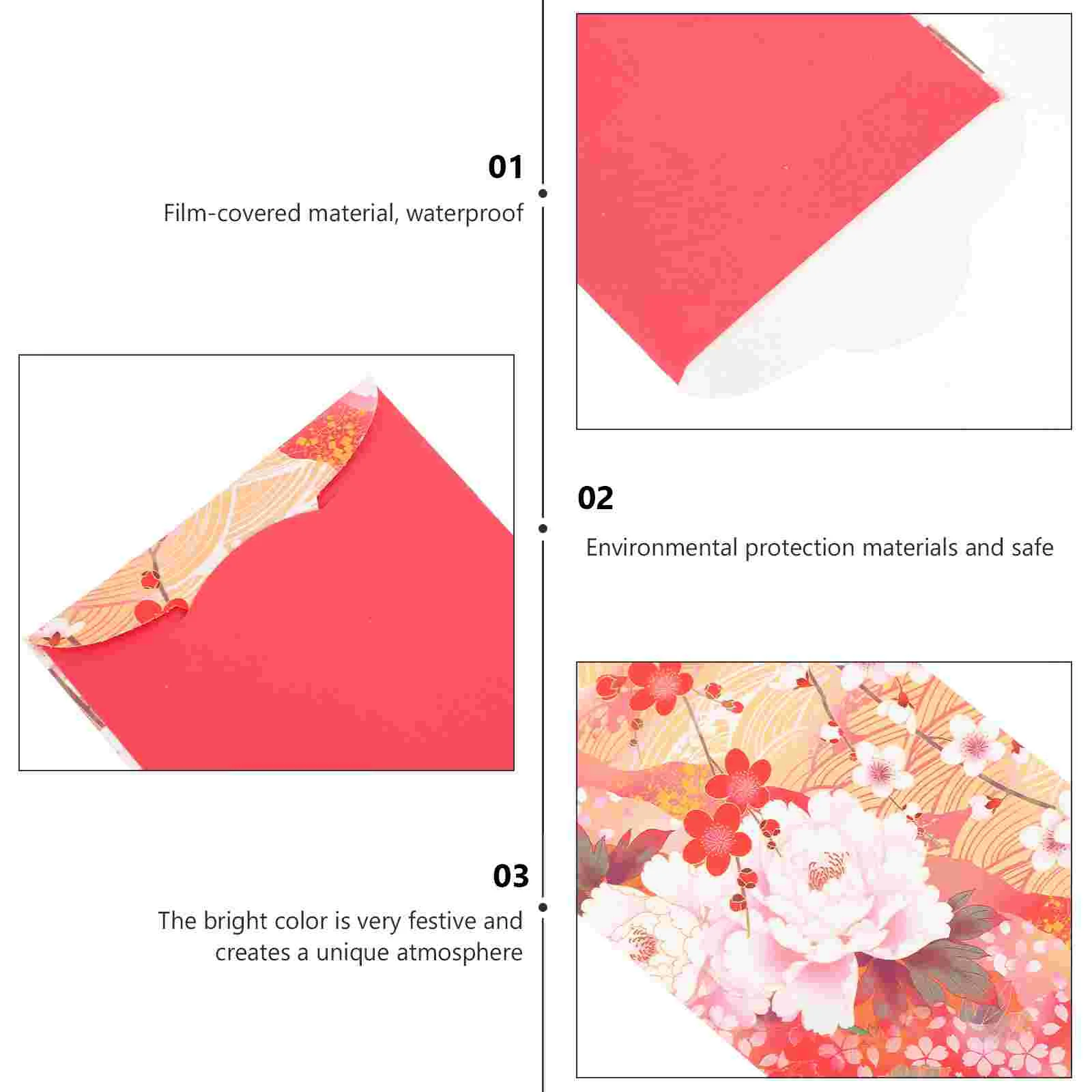 30 Pcs Japanese Style Small Red Envelope Celebration Money Bag Wedding Pocket Envelopes Pouch New Year Decorative Pouches