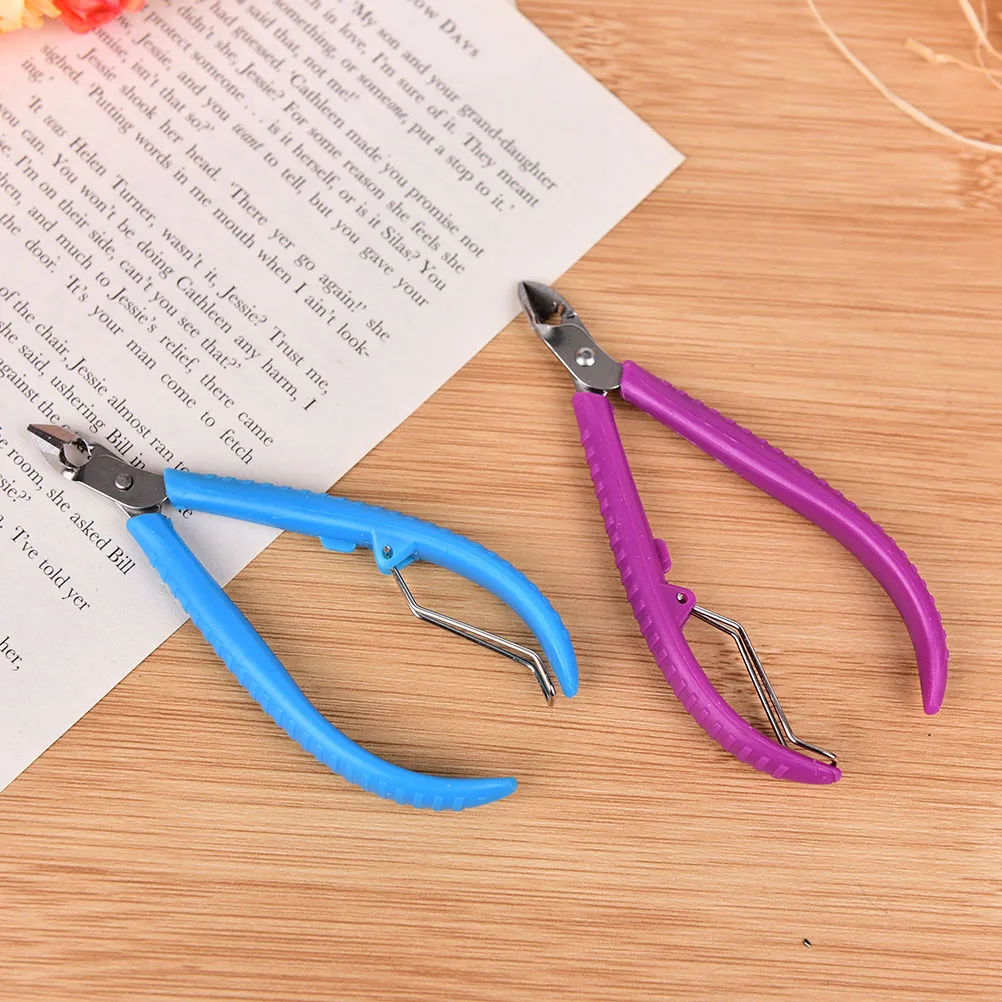 1 Pcs New Useful Oblique mouth Pro Nail Scissors Stainless Steel Cuticle Cutter Nippers Clipper Tool