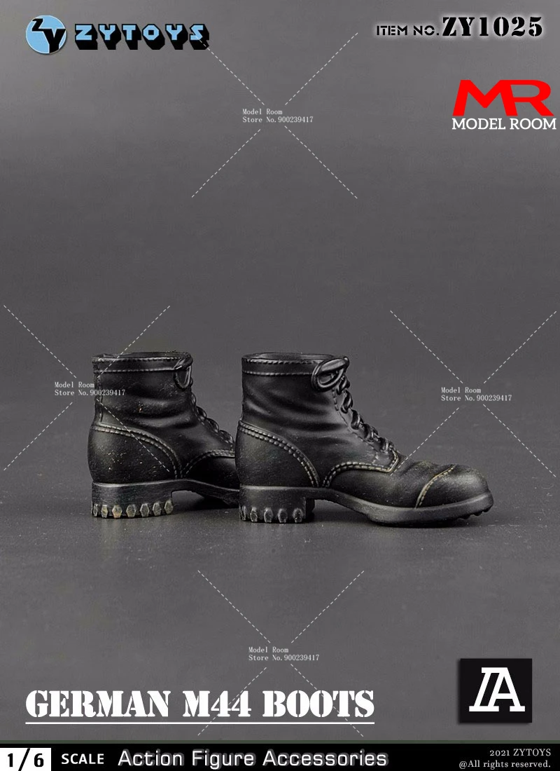 ZYTOYS ZY1025 1/6 Scale WWII German M44 Boots Leggings Boots Hollow Shoes Model Fit 12'' Male Soldier Action Figure Body