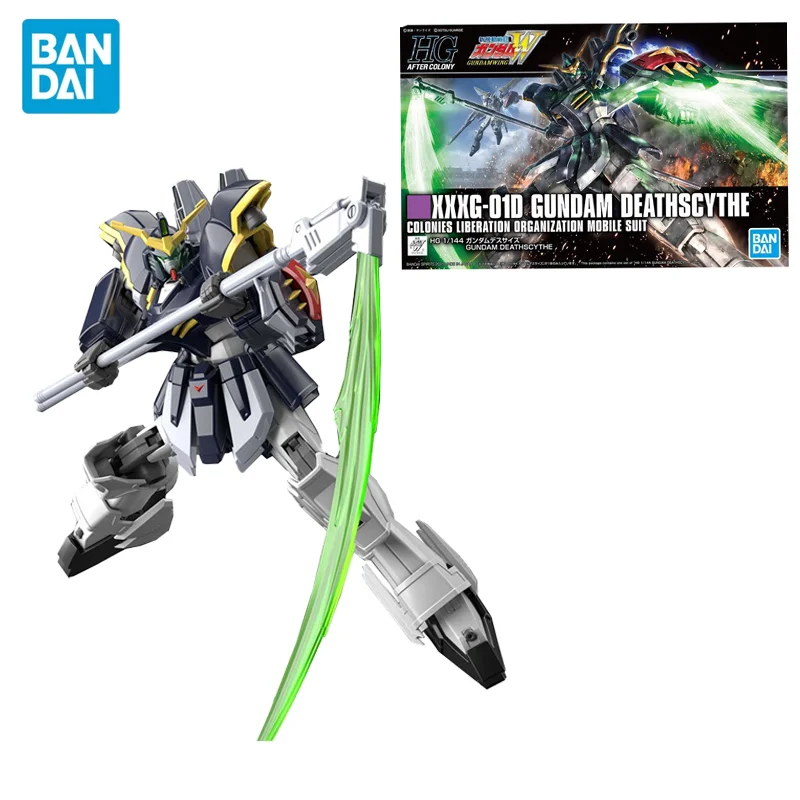 Original Bandai Gundam Anime Figure HG 1/144 XXXG-01D GUNDAM DEATHSCYTHE Assembling Model Anime Action Figures Toys for Children