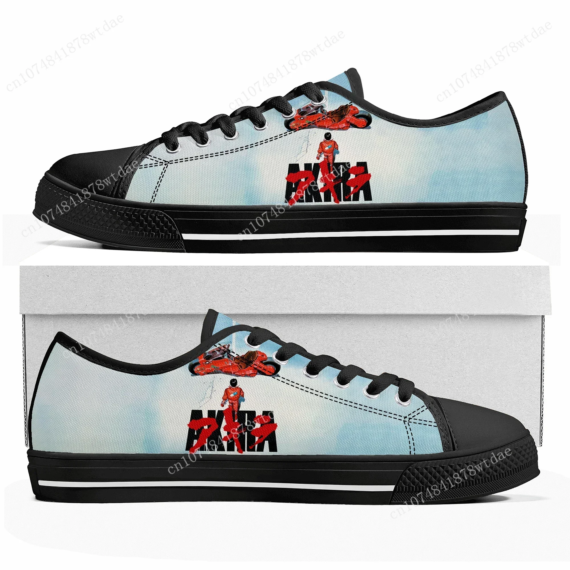 Akira Synthwave Low Top Sneakers Womens Mens High Quality Canvas Sneaker Casual Classic Anime Cartoon Customize Shoes