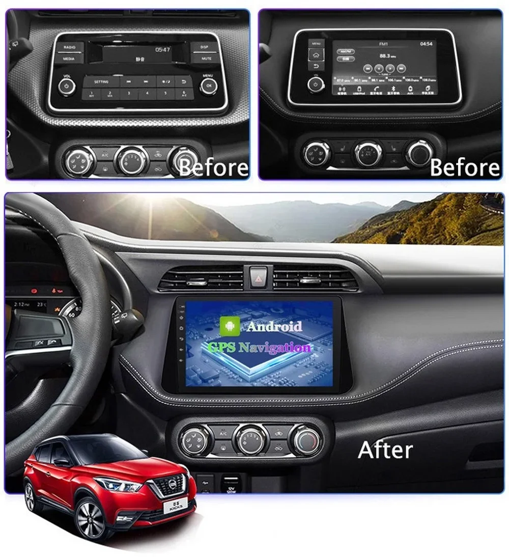 Android 11 Car GPS Navigation For NISSAN Kicks 2014-/Micra 2017- Auto Radio Stereo Multimedia Player With BT Wifi 4G AHD DSP