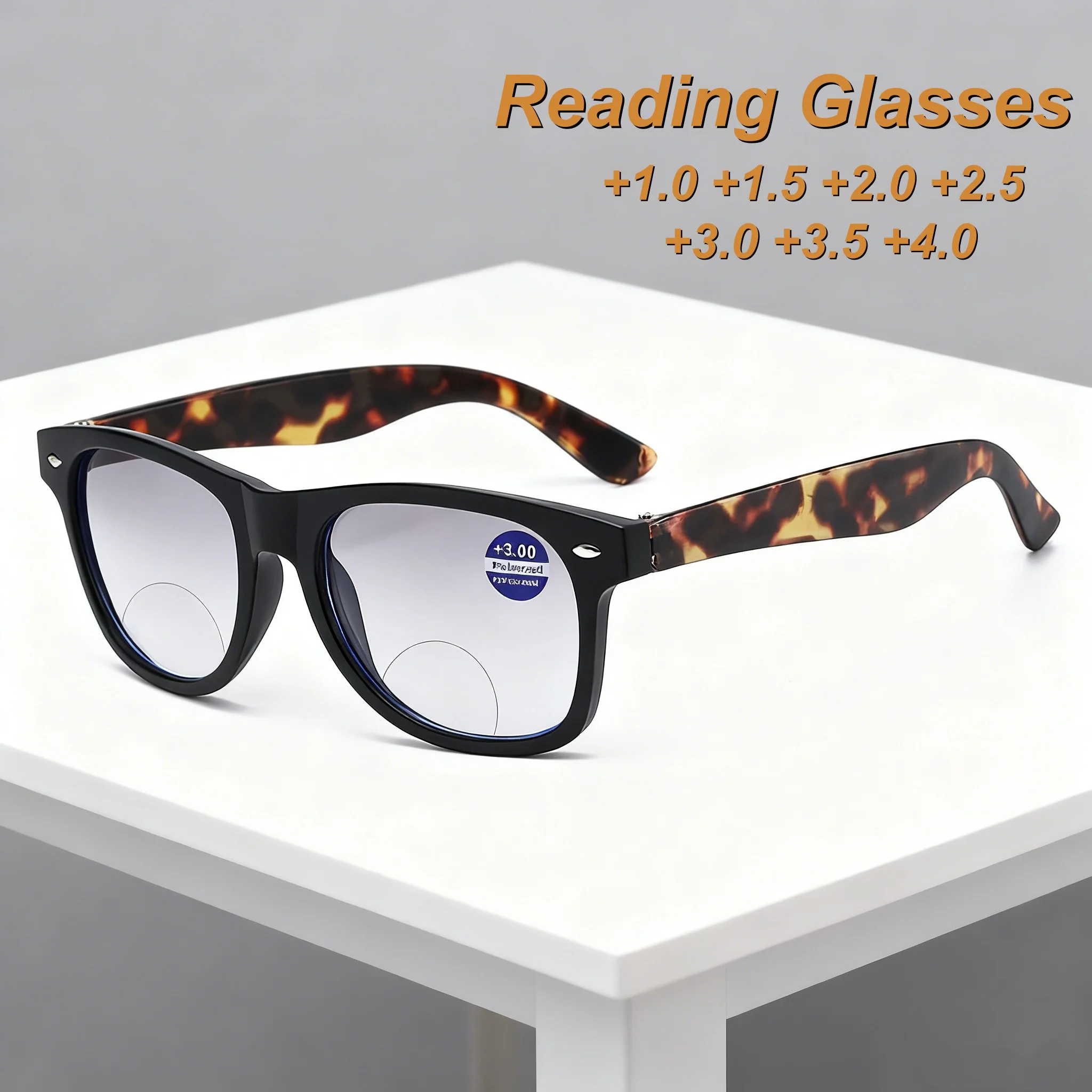 

Retro Style Personalized Rice Nail Frame Progressive Color Women's Reading Glasses Outdoor Neutral Distance Dual-use Glasses