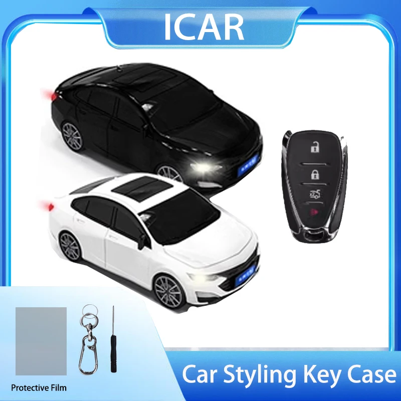 For Chevrolet Malibu Blazer Onix Equino Orlando Cruze Spark Sonic Camaro Volt Bolt Trax Traverse Seeker Car Styling Key Case Fob