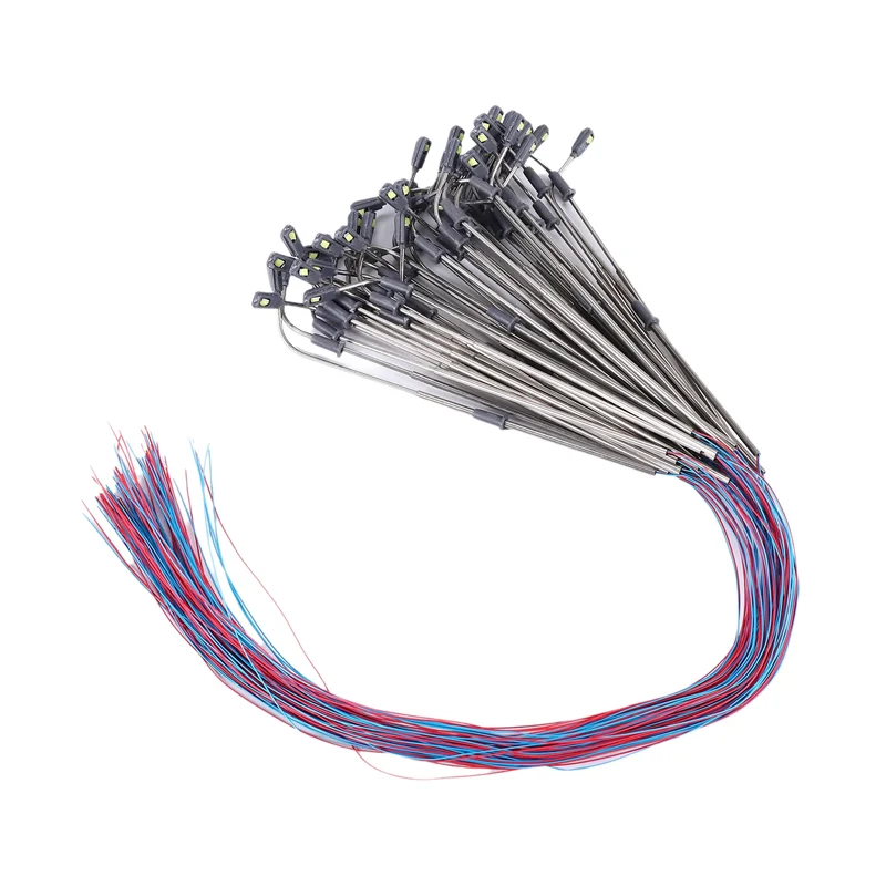 

WOWFU-50Pcs 1:150 Model Street Light Railway Train Lamp LED Garden Landscape Light Outdoor Yard Light DIY Sandbox Game