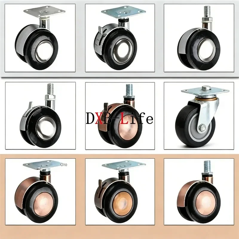 4 Pcs 2 '' Alloy Universal Wheel Wire Tooth Swivel Chair Speaker Furniture Cabinet Caster Sofa Silent Tea Table