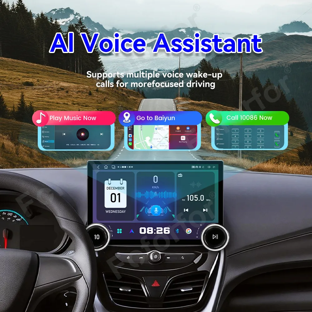 11.5 Inch Android 15 Car Radio Ultra Large HD Touch Display GPS Navigation Multimedia Player For Chevrolet Spark 2018-2022