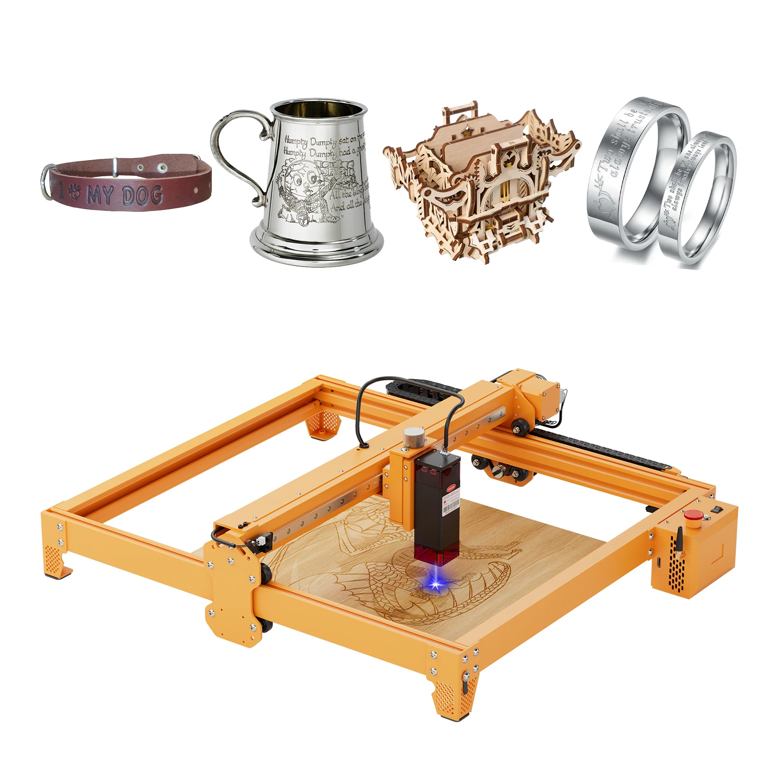 40W High Precision 3D  Engraving Machine  Machines For Wood Leather Cutting And Engraving