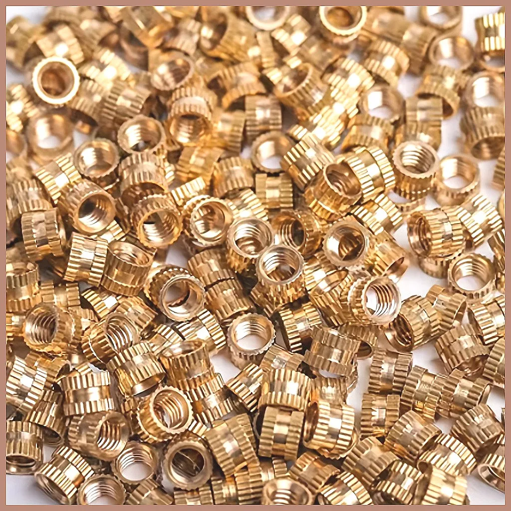 220pcs Brass Threaded Inserts for Plastic, M2-M6 Knurled Nut Copper Embedment, Blind & Through Hole for 3D Printing & Repairs