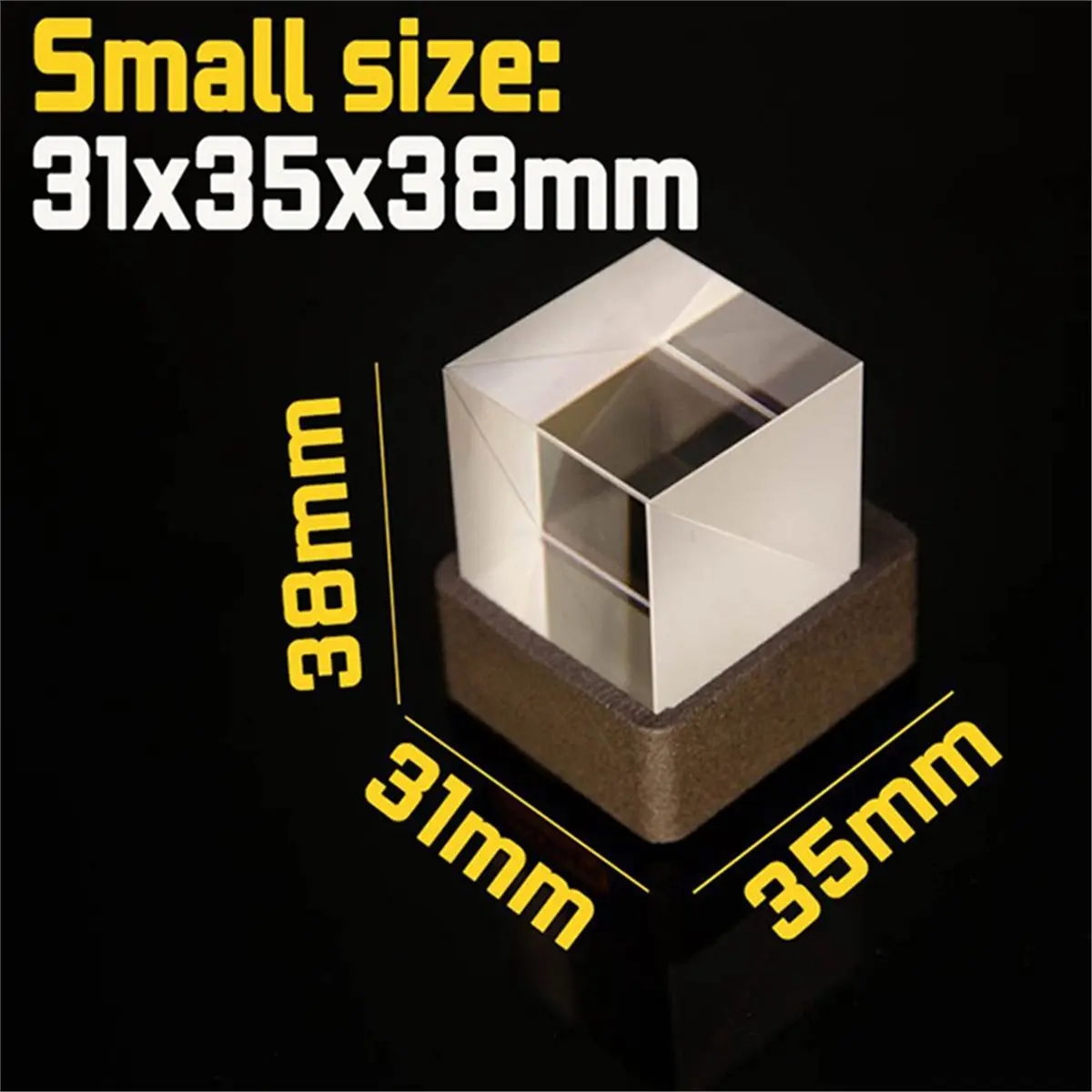 A32I Crystal Cube Photo Display Holographic Desktop Smart Weather Station Digital Clock with GIF Animations Album White