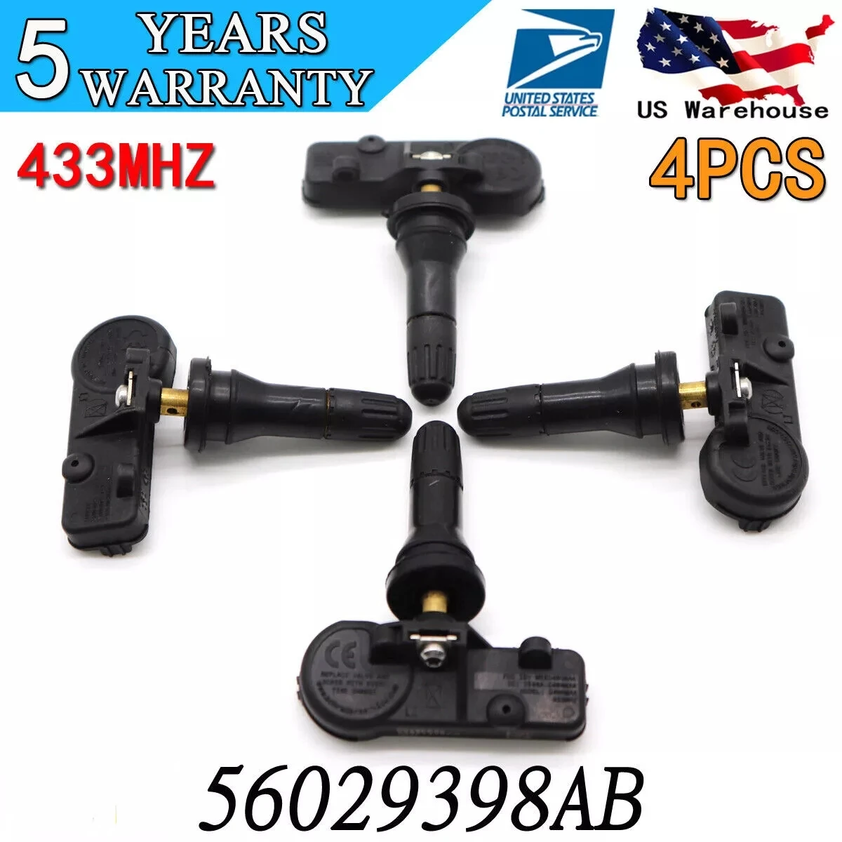 56029398AB 4pcs New TPMS FOR CHRYSLER JEEP CHALLENGER DODGE TIRE PRESSURE SENSOR