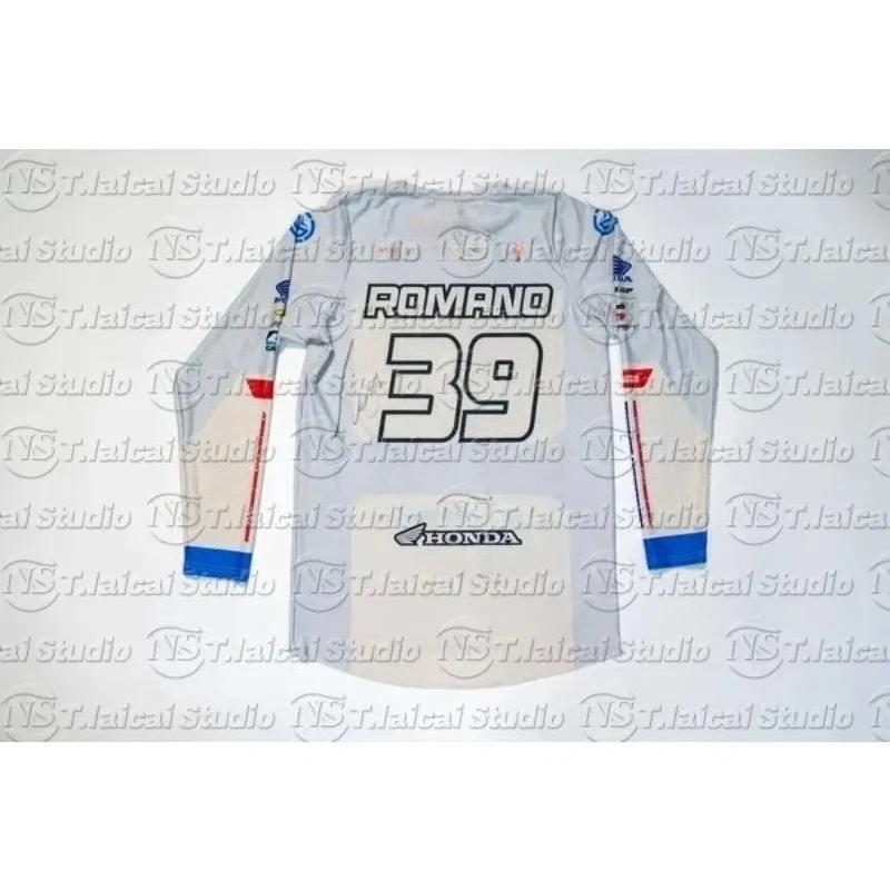 

Honda Nick Romano # 39, мотоциклетный трикотаж, дышащие, впитывающие пот, быстросохнущие, повседневные рубашки с длинными рукавами для мужчин и женщин