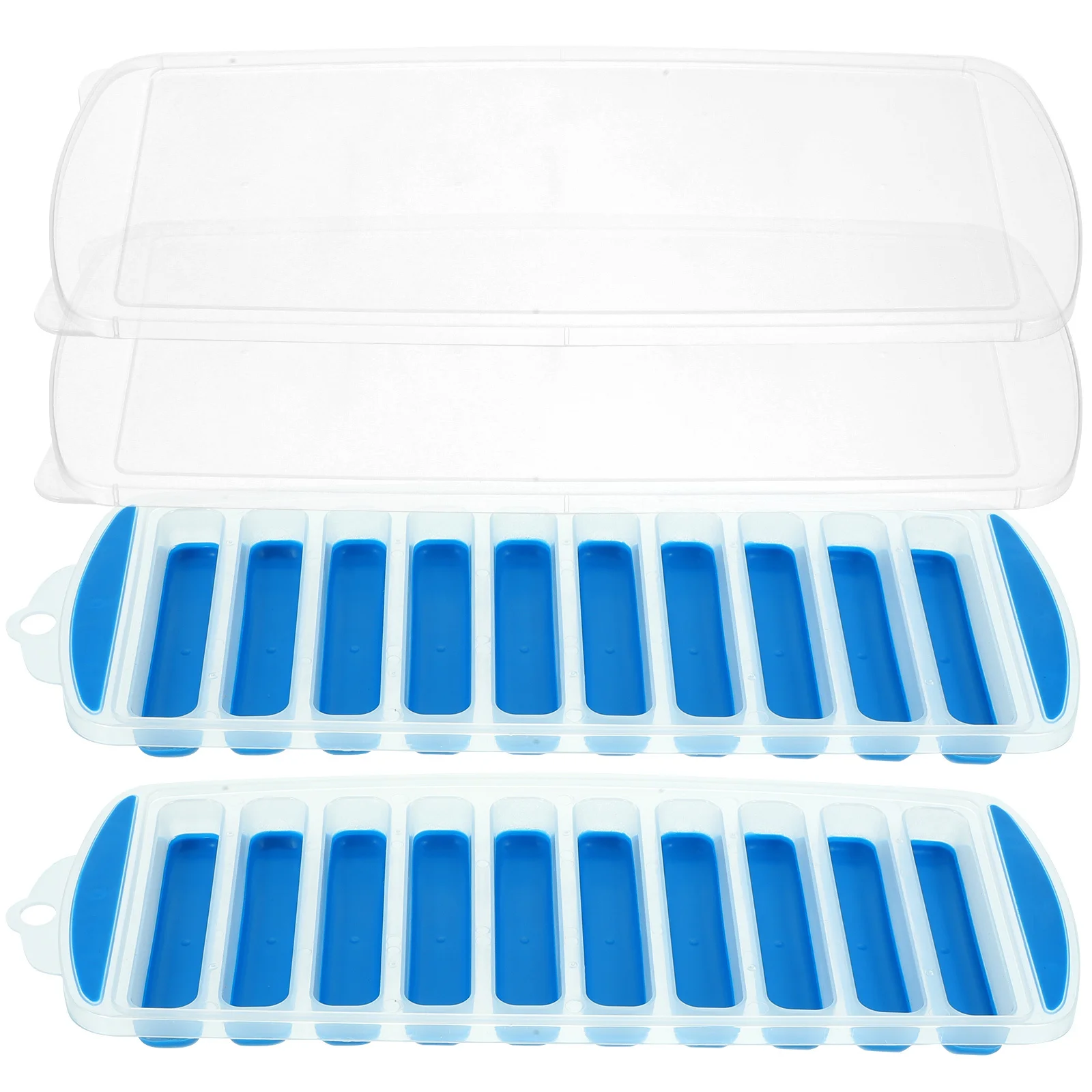 

2 set Ice Cube Tray With Lid Premium Strip-Type Mold For Freezer Dustproof Multi-Grid Ice Maker Kitchen Gadgets Cooling Tool