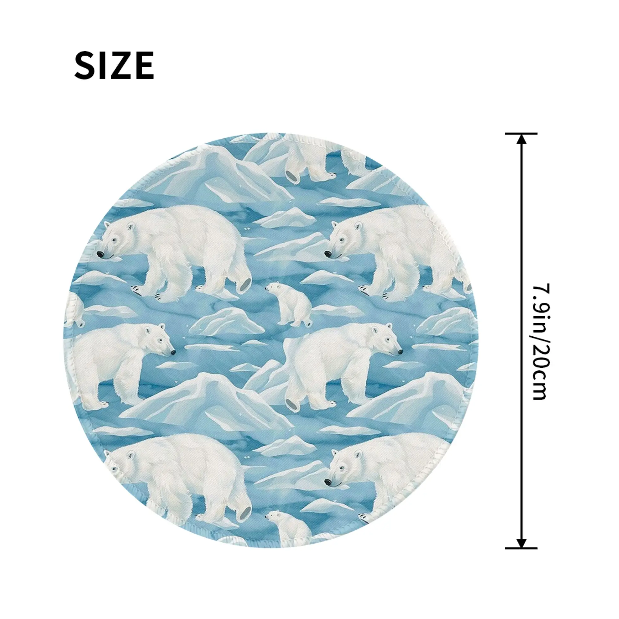 Polar bear mother and cub Mouse Pad Computer Keyboard Mouse Mat Gamer PC Laptop Desk Mat Office Accessories Table Mats