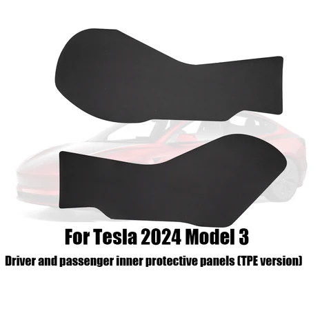 Tesla Model 3 Y Центральная Консоль И Защита Боковой Панели Кожа Из Искусственной Кожи Автомобильный Аксессуар Коврик Для Ног...