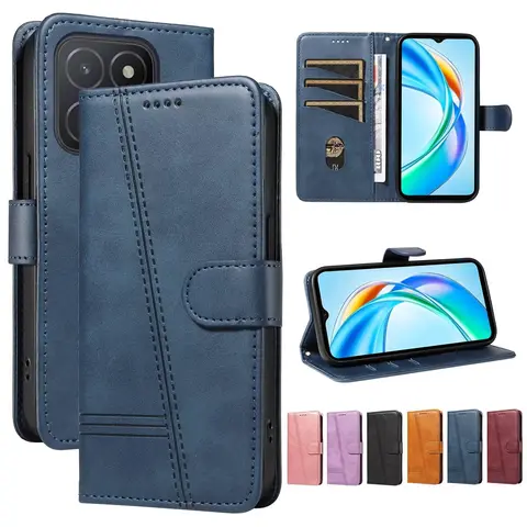 Funda de cuero con tapa magnética para Huawei Mate 60 Pro Plus 20 10 Lite P70 P30 P20 P10 P9 P8 Nova Y90 Y70 3 12 SE 4G P Smart