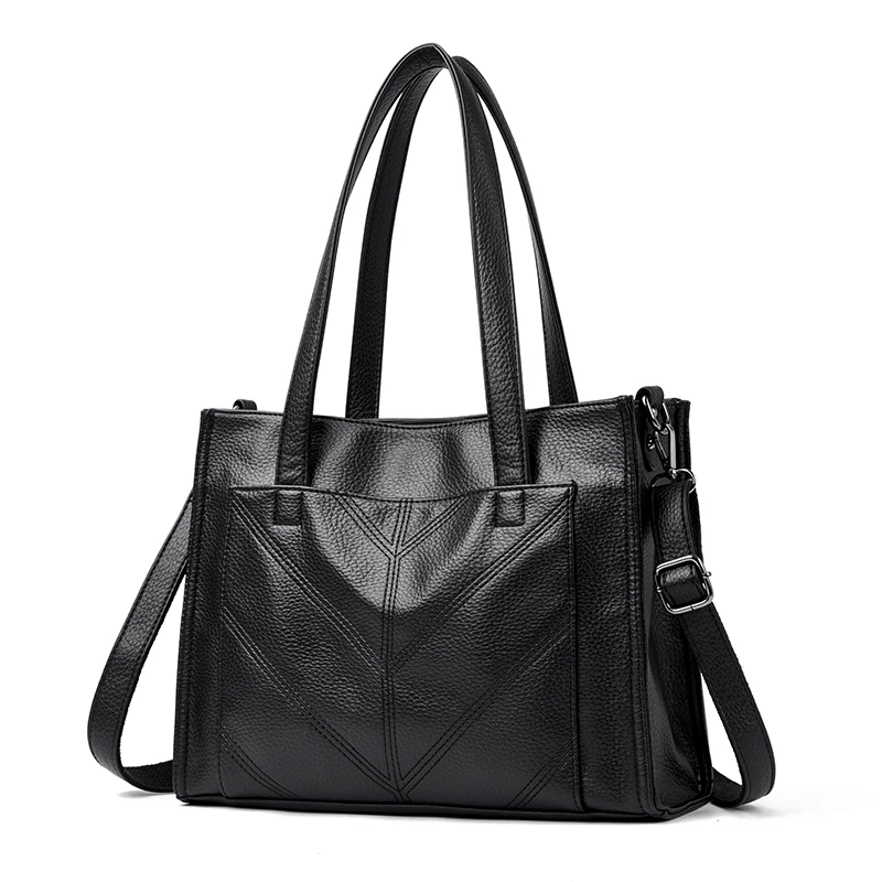 

Large Capacity Women PU Leather Handbags Tote Bags High Quality Ladies Shoulder Messenger Bags Casual Female Zipper Shopping Bag
