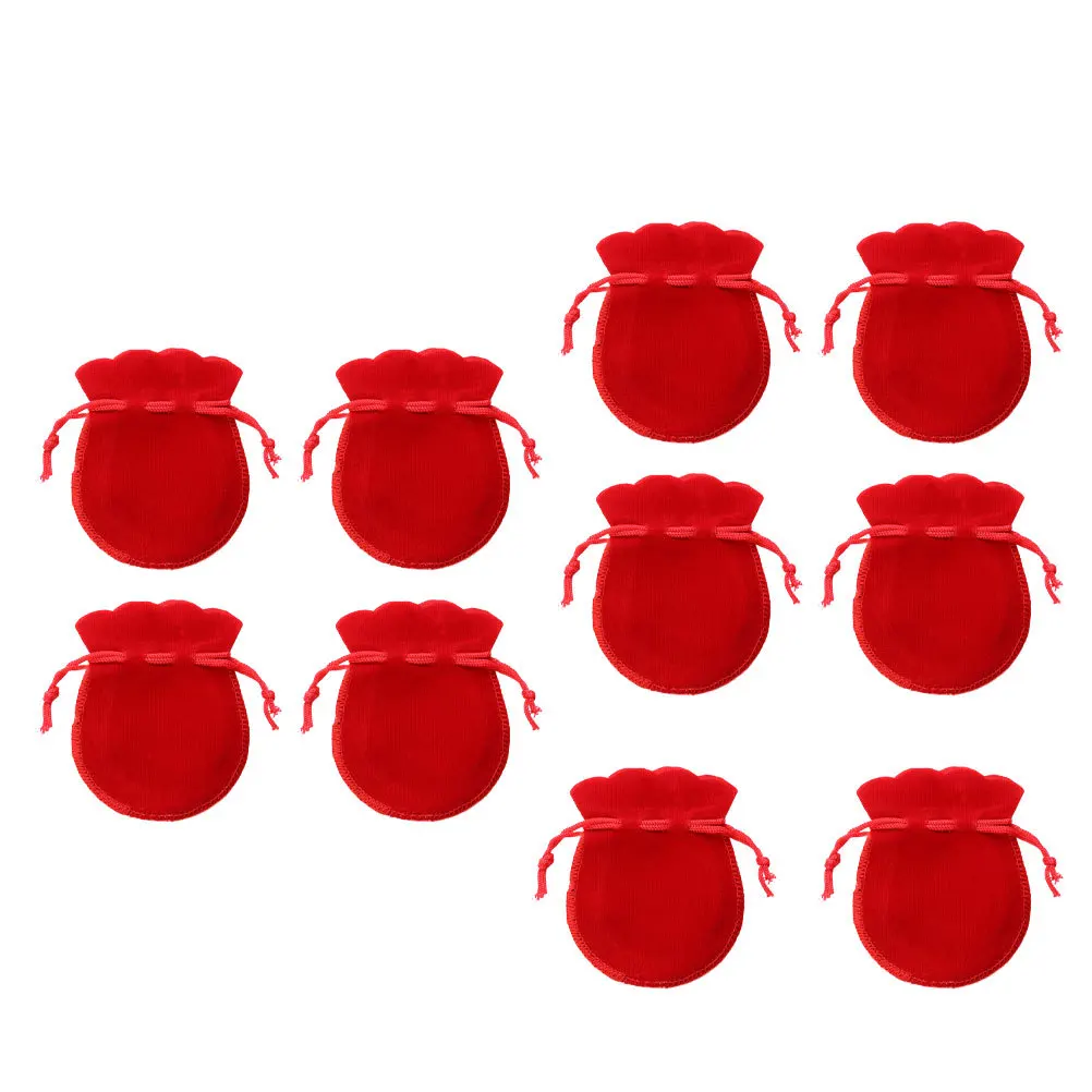 

10-шт., сумки для ювелирных изделий, фланелевый органайзер для хранения с застежкой на шнурке для подарка, свадебной вечеринки, яркая красочная упаковка