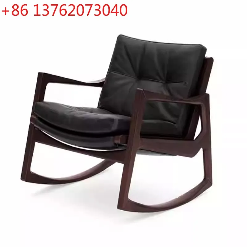 Balcony Rocking Chair Home Solid Wood Designer Living Room Sofa Rocking Chair