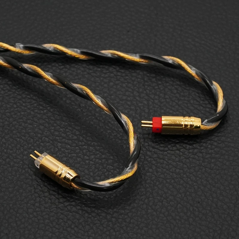 XINHS R28 4-Kern Schwarz-Gold OCC Einkristall-Kupfer Vergoldet Silber Palladium Graphen Hybrid Kopfhörer-Upgrade-Kabel 4,4mm – Detail 7