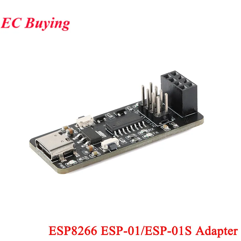 1 szt.-10 szt. CH340C USB ESP8266 ESP-01 ESP01S Programator WIFI Moduł Bezprzewodowy Płytka Rozwojowa dla Arduino Adapter Programatora — zdjęcie 7