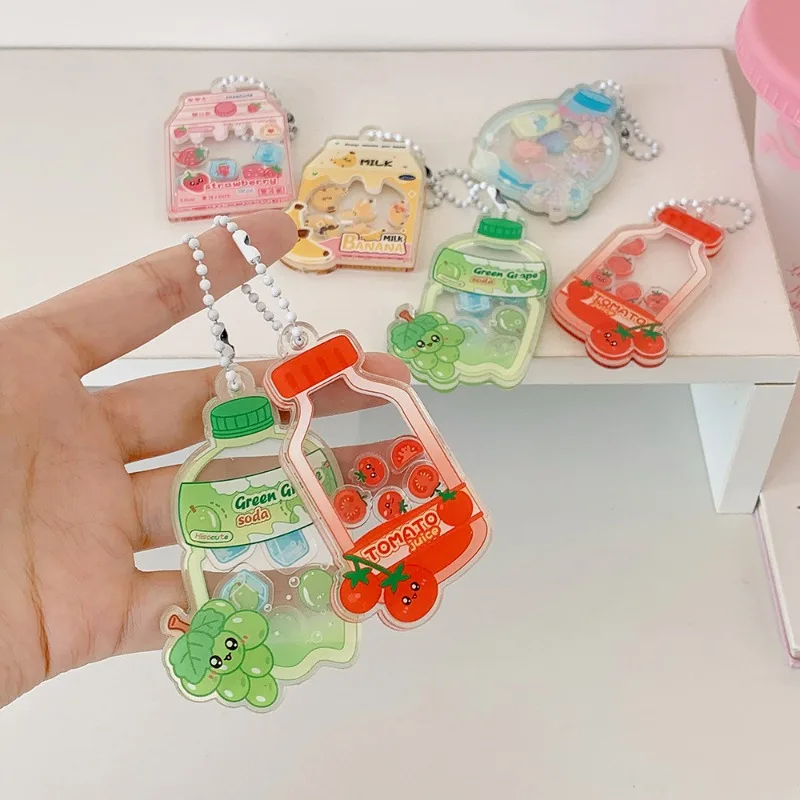 Cute Cartoon Fruit Keychain Holder Charm for Girls Kawaii Bag Charm Accessories for Backpacks Cute Purse Keyring Holder Students